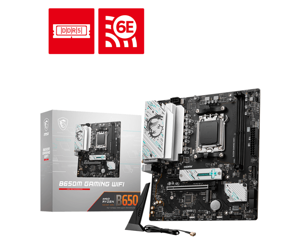 MSI B650M Gaming WIFI Ryzen 9000 Series AM5 Micro ATX Motherboard